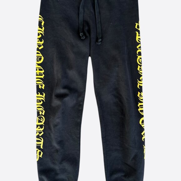 Chrome Hearts Black & Yellow Script Sweatpants Chrome Hearts Black & Yellow Sc